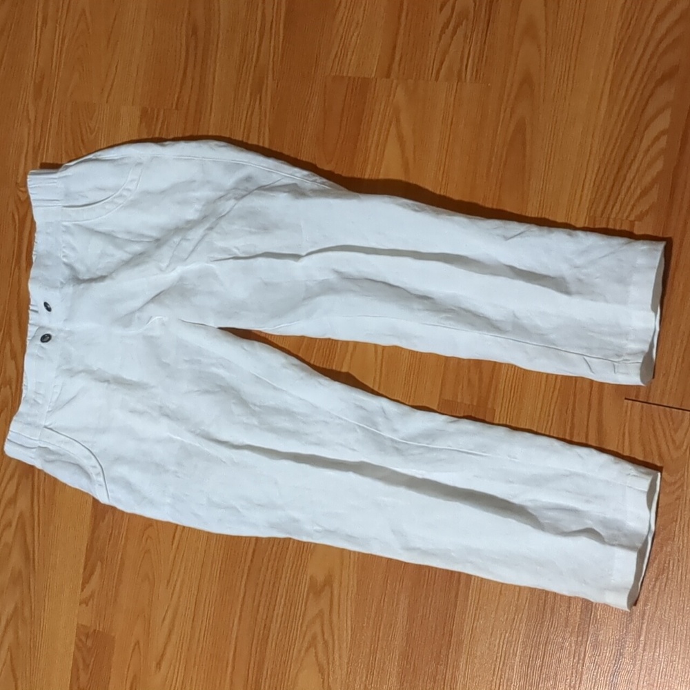 Athleta 100% Linen Pull On Ankle Length Pants - Picture 3 of 9